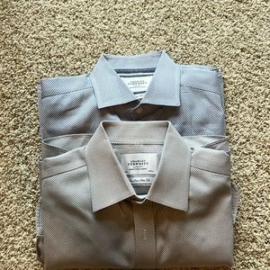 Two (2) Men’s Long Sleeve Dress shirt non Iron slim fit